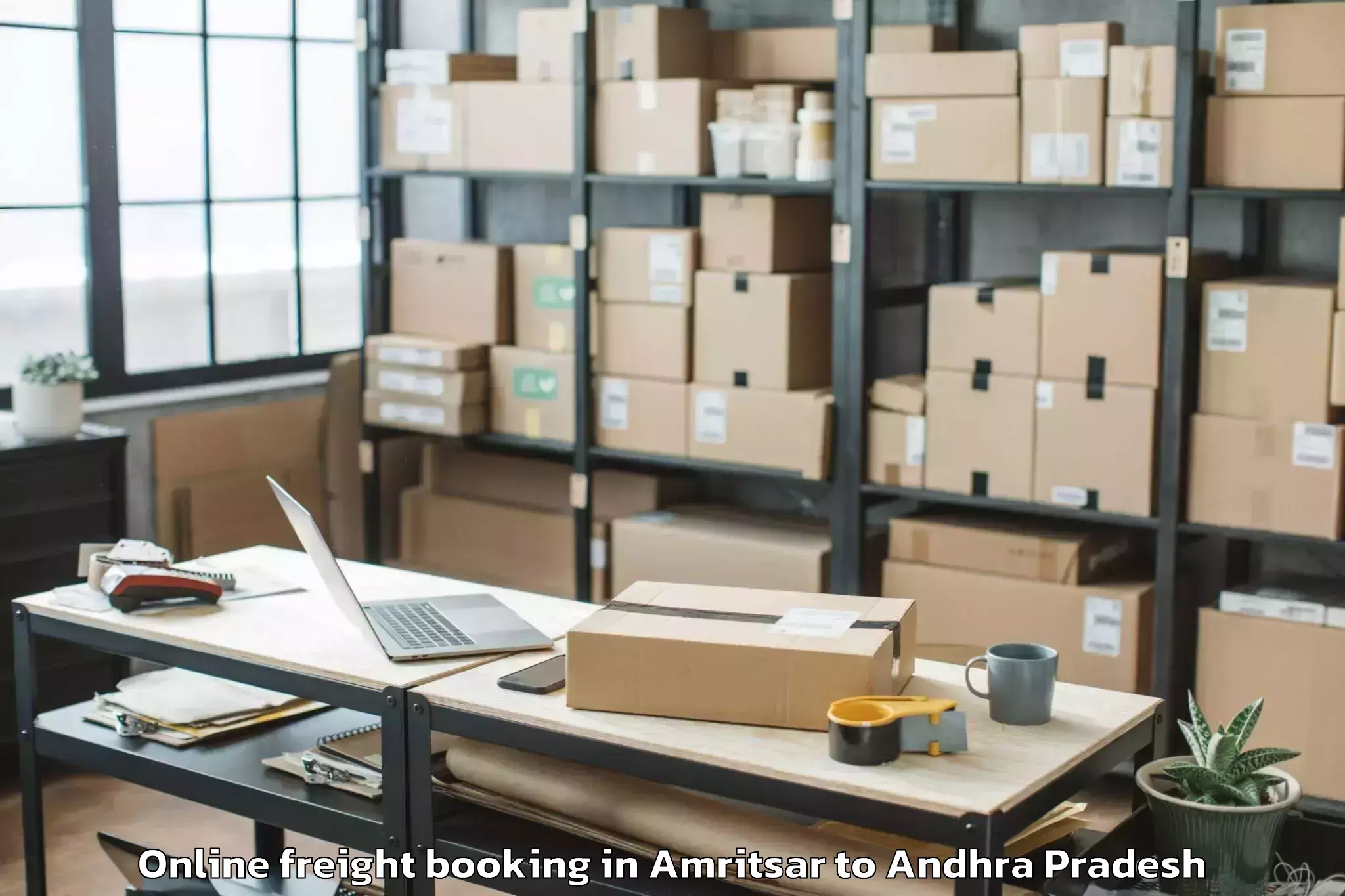 Efficient Amritsar to Akasahebpeta Online Freight Booking